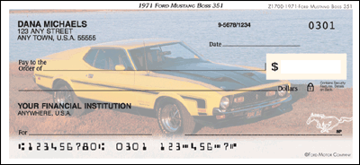 1971 Ford Mustang BOSS 351 Personal Checks