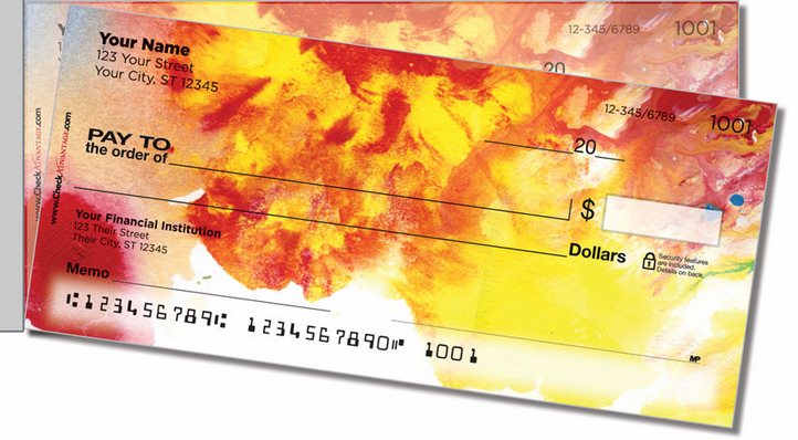 Abstract 4 Side Tear Personal Checks - Personal Checks TM