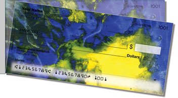 Abstract 5 Side Tear Personalized Checks