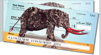 Abstract Animal Side Tear Design Checks