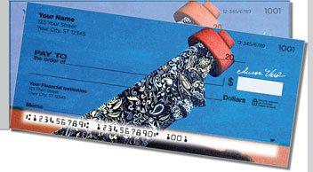 Abstract Animal Side Tear Personalized Checks