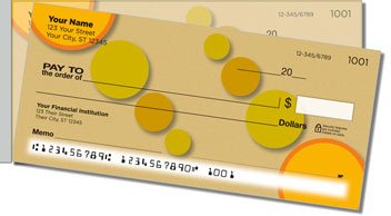 Abstract Orange Side Tear Design Checks
