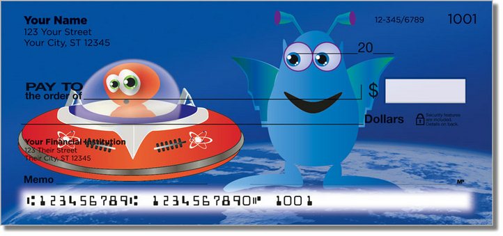Adorable Alien Personal Checks