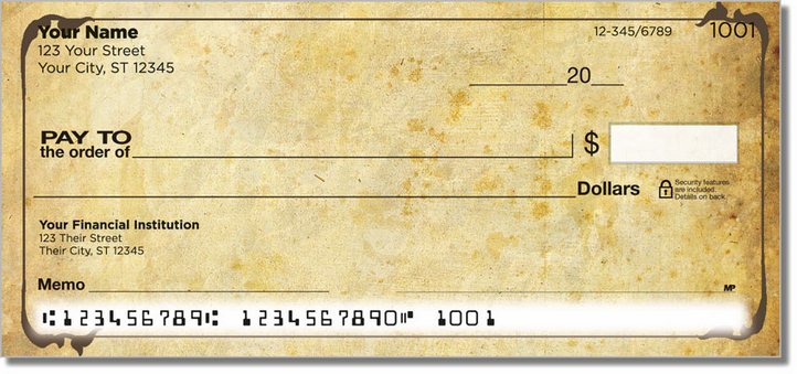 Aged Parchment Personal Checks