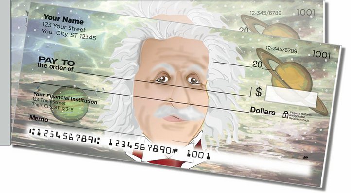 Albert Einstein Side Tear Personal Checks