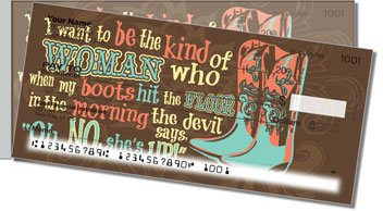 All American Girl Side Tear Personalized Checks