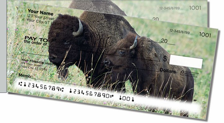 American Bison Side Tear Personal Checks