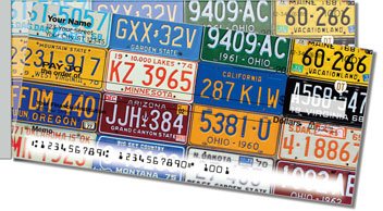 Americana License Plate Side Tear Checks