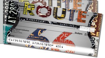 Americana License Plate Side Tear Design Checks