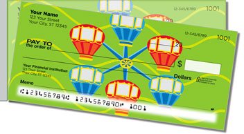 Amusement Park Ride Side Tear Personalized Checks
