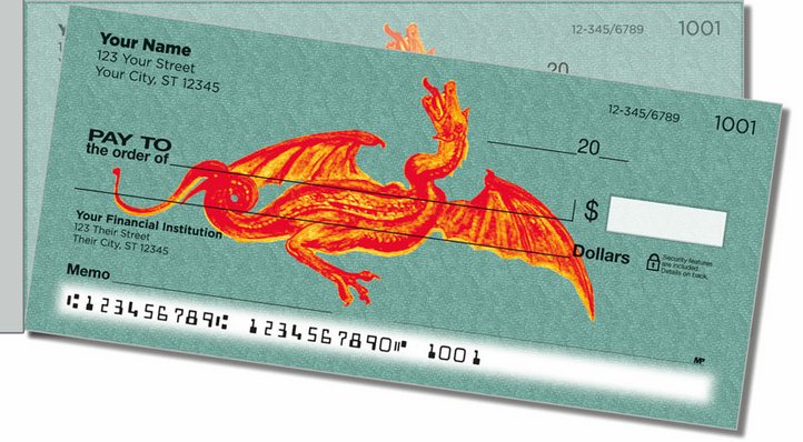 Ancient Dragon Side Tear Personal Checks