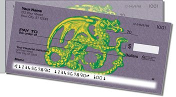 Ancient Dragon Side Tear Personalized Checks