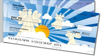 Angel Side Tear Personalized Checks