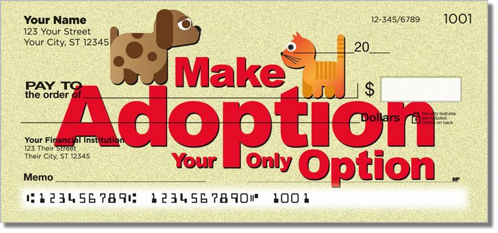 Animal Adoption Personal Checks