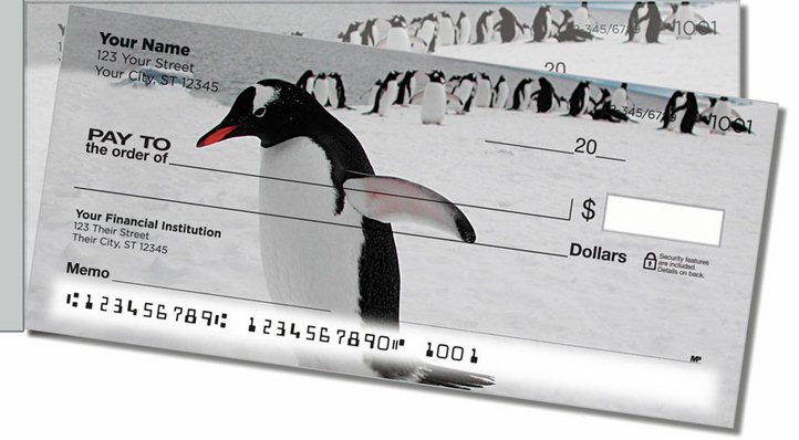 Animals of Antarctica Side Tear Personal Checks