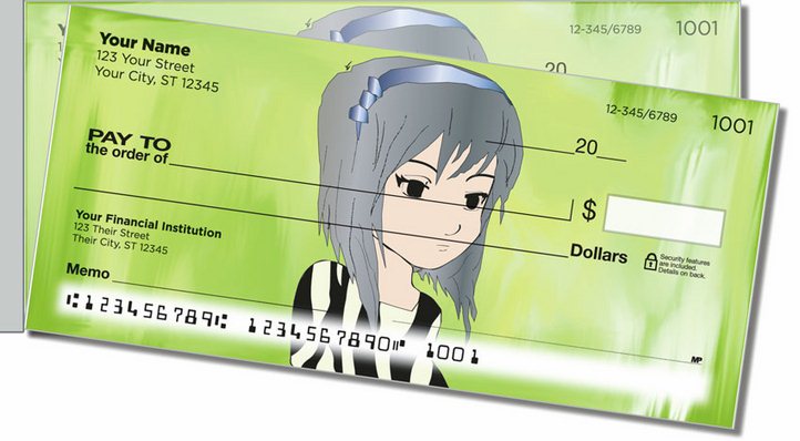 Anime Side Tear Personal Checks
