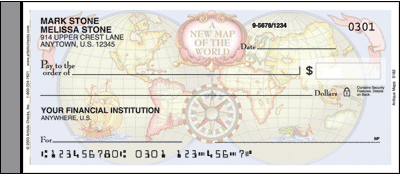 Antique Maps Side Tear Personal Checks