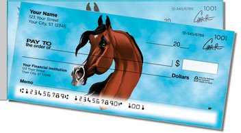 Arabian Horse Side Tear Personalized Checks