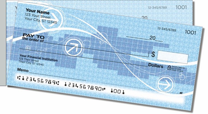 Arrow Pattern Side Tear Personal Checks