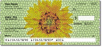 Artistic Sunflower Personalized Checks