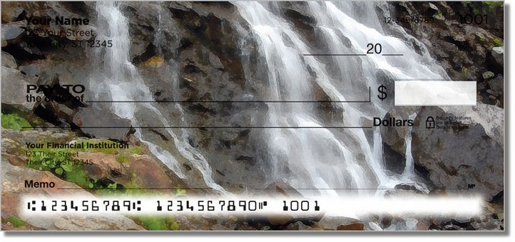 Artistic Waterfall Personal Checks