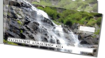 Artistic Waterfall Side Tear Design Checks