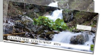 Artistic Waterfall Side Tear Personalized Checks