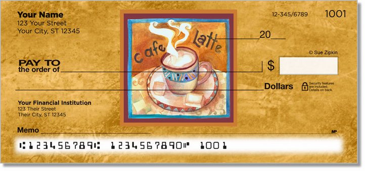Artsy Coffee Personal Checks