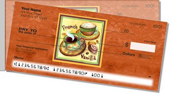 Artsy Coffee Side Tear Personalized Checks