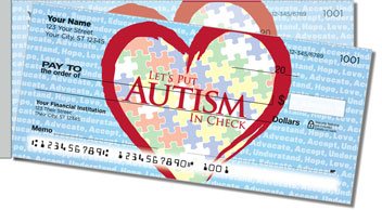 Autism Awareness Side Tear Design Checks