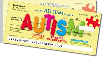 Autism Awareness Side Tear Personalized Checks