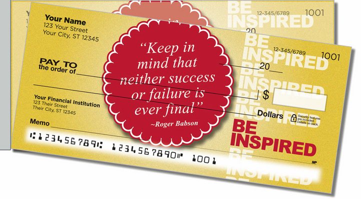 Be Inspired Side Tear Personal Checks