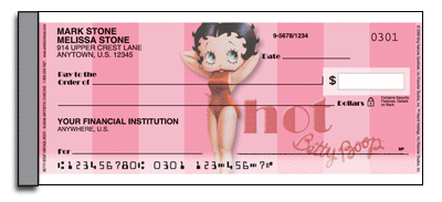 Betty Boop Vintage Side Tear Personal Checks
