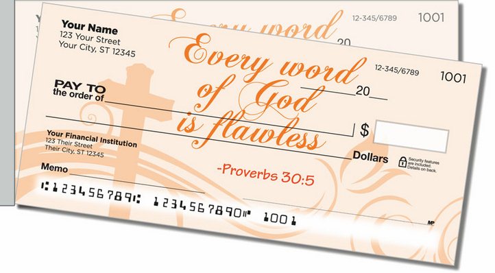 Bible Verse Side Tear Personal Checks