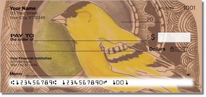 Bird Drawing Personal Checks