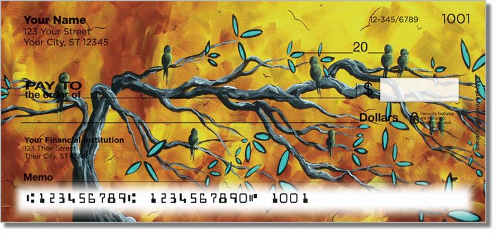 Birds and Blossoms 2 Personal Checks