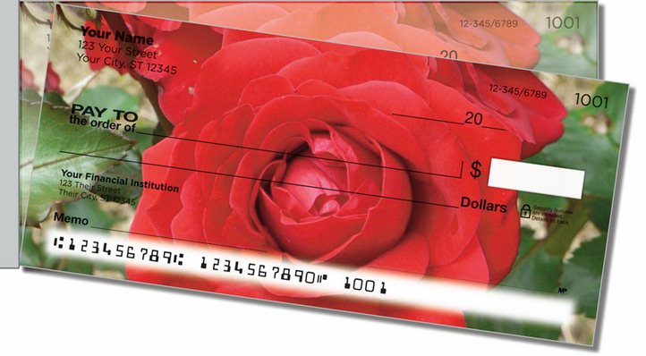 Blooming Rose Side Tear Personal Checks