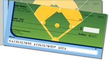 Blue Baseball Fan Side Tear Design Checks