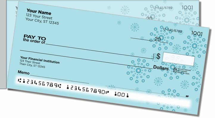 Blue Burst Side Tear Personal Checks