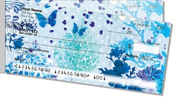 Blue Butterfly Nightfall Side Tear Design Checks