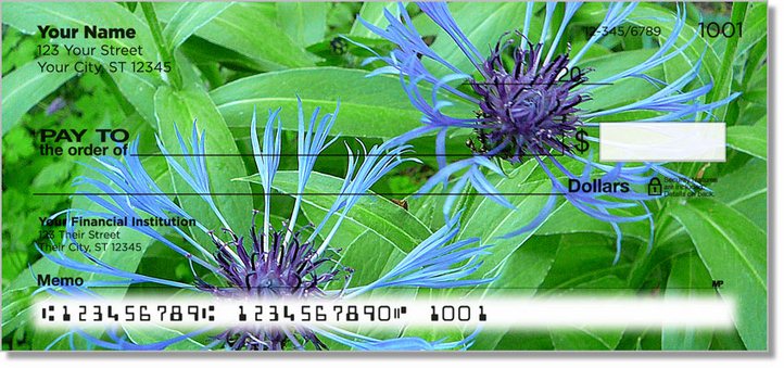 Blue Flower Personal Checks