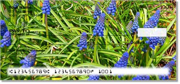 Blue Flower Design Checks