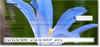 Blue Flower Personalized Checks
