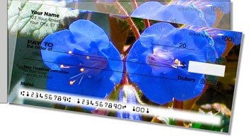 Blue Flower Side Tear Checks