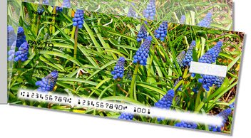 Blue Flower Side Tear Design Checks