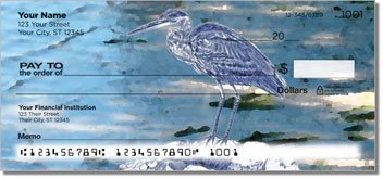 Blue Heron Personalized Checks