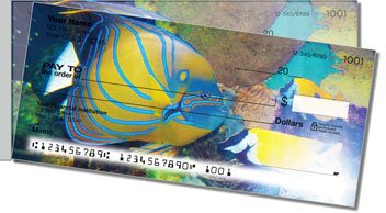 Blue Ring Angelfish Side Tear Personalized Checks