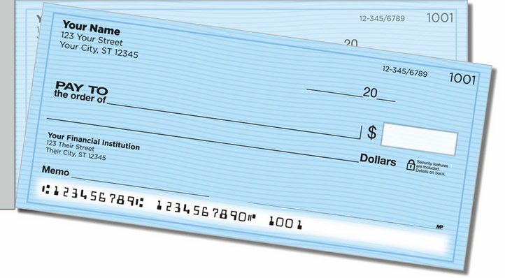 Blue Safety Side Tear Personal Checks