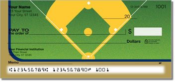 Blue and Gold Baseball Fan Design Checks