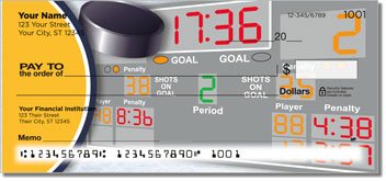 Blue and Gold Hockey Design Checks